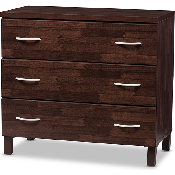 Baxton BR888024 Dirty Oak Maison 4 Drawer Storage Chest in Oak